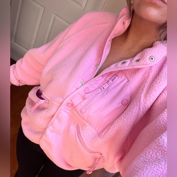 SOLD Free People Hit the Slopes Jacket in Prism Pink - Picture 2 of 6